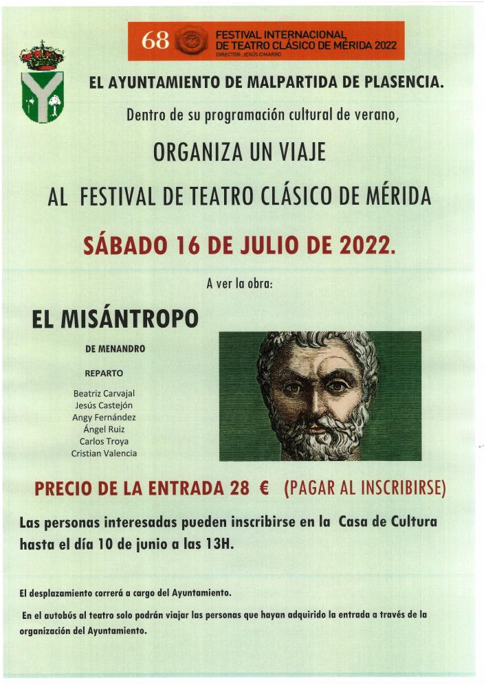 Imagen VIAJE AL FESTIVAL DE TEATRO CLÁSICO DE MÉRIDA