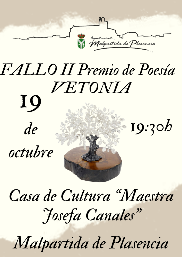 Imagen FALLO II PREMIO POESIA VETONIA.