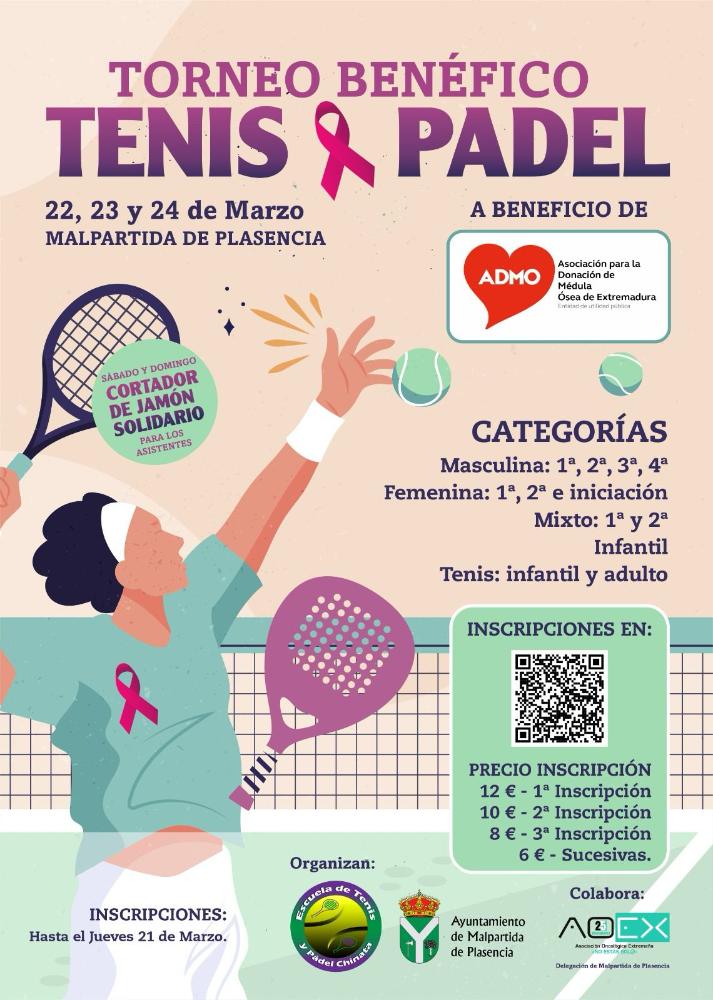 Imagen ¿Torneo Benéfico de Tenis & Pádel a favor de ADMO (Asociación de Donantes de Médula Ósea)