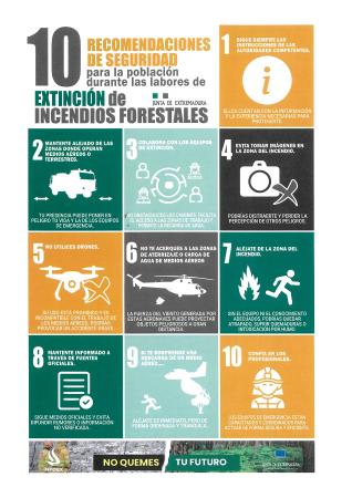 Imagen 10 RECOMENDACIONES DE SEGURIDAD DURANTE LAS LABORES DE EXTINCIÓN DE INCENCIOS FORESTALES