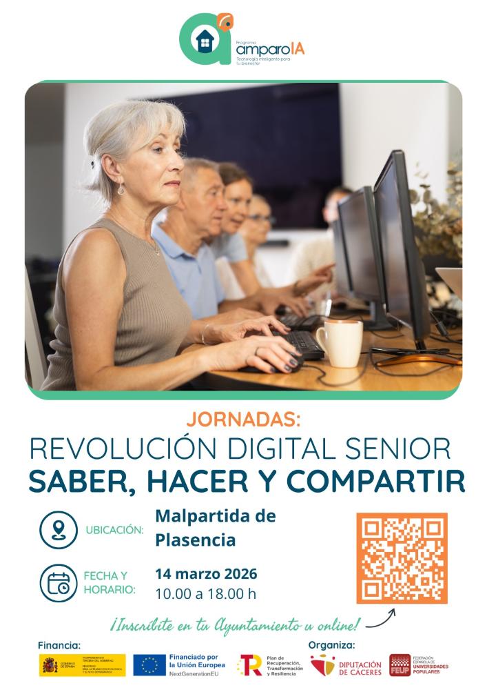 Imagen ¿ JORNADAS – REVOLUCIÓN DIGITAL SENIOR ¿ Saber, Hacer y Compartir