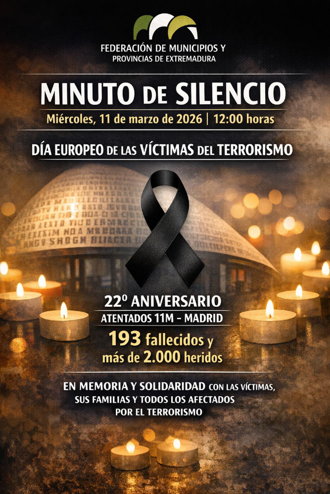 Imagen CONVOCATORIA MINUTO DE SILENCIO POR LAS VÍCTIMAS DEL TERRORISMO