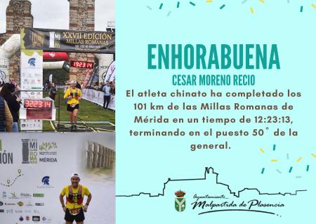 Imagen ENHORABUENA A CESAR MORENO RECIO ¿¿