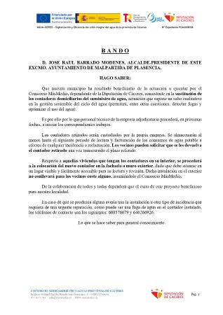 Imagen SUSTITUCIÓN DE LOS CONTADORES DOMICILIARIOS DEL SUMINISTRO DE AGUA