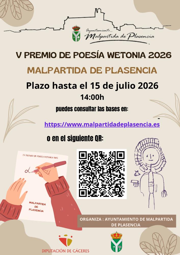 Imagen BASES V PREMIO DE POESÍA WETONIA 2026