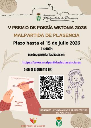 Imagen BASES V PREMIO DE POESÍA WETONIA 2026
