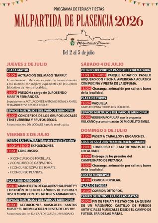 Imagen PROGRAMACIÓN FERIAS Y FIESTAS 2026